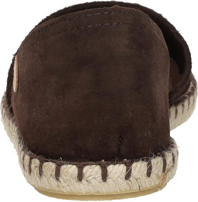 Verbenas Carmen suède espadrilles donkerbruin