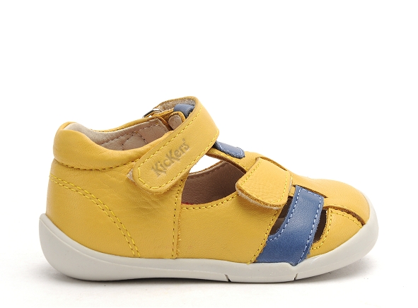 Kickers nu pieds bebe wasabou jaune