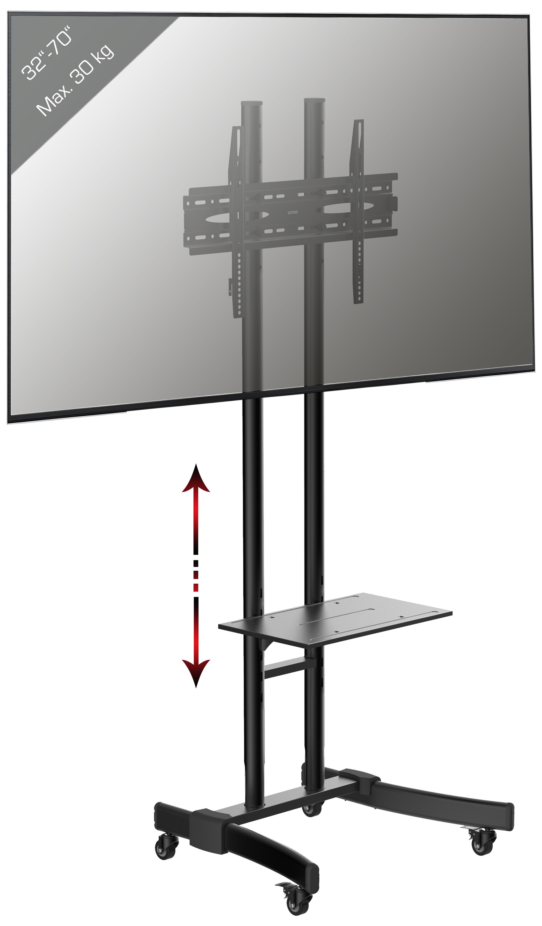 VCM Universal TV Standfuß Ständer Fernseh Wagen Fernsehständer Möbel B-MS 190