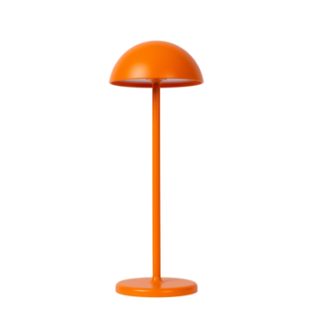 Lucide JOY Oplaadbare tafellamp Buiten Accu/Batterij Ø 12 cm LED dimb. 3000K IP54 Oranje
