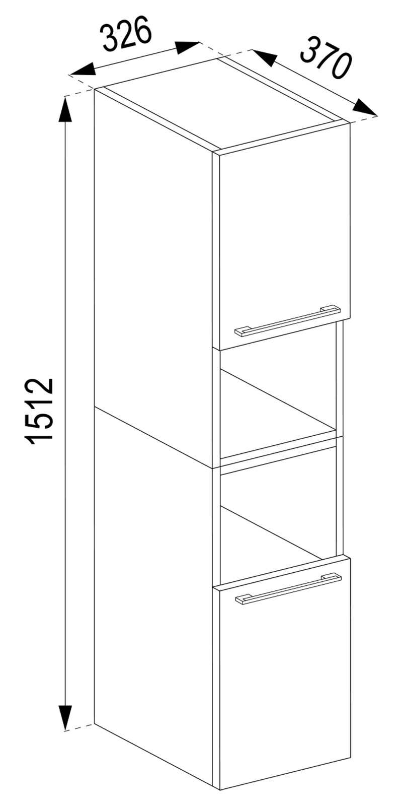 VCM Holz Badmöbel Stand Badregal Badezimmer Badschrank Hochschrank Badinos