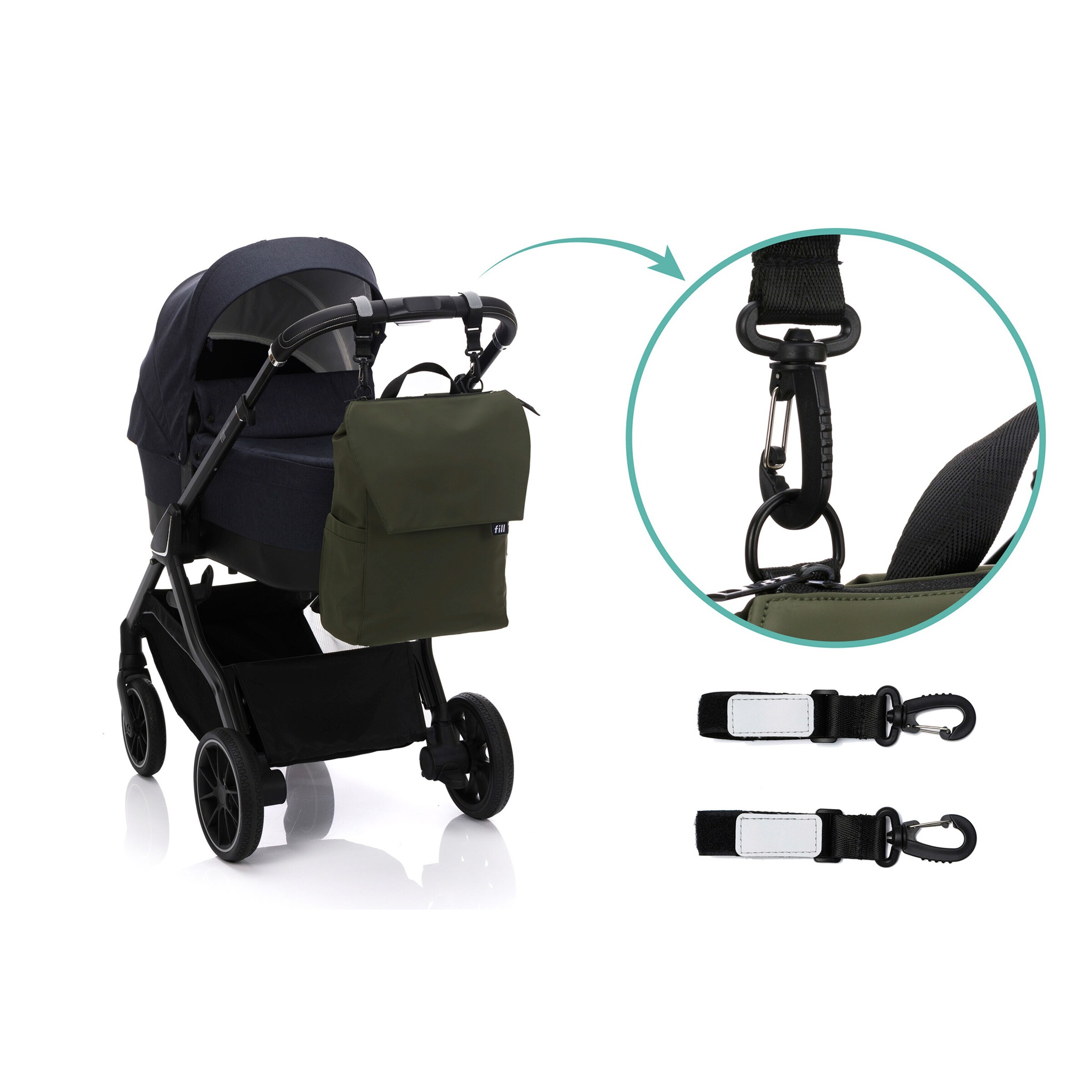 Fillikid Wickelrucksack Miami grün