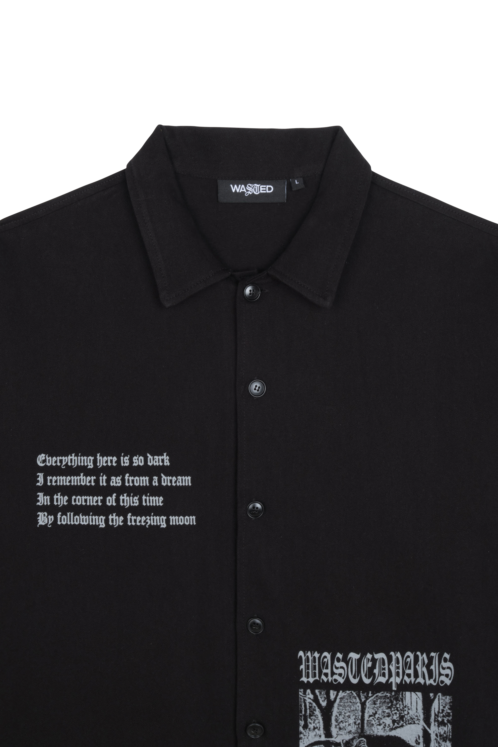 WASTED Veste SHIRT SQUARE SIGHT Noir