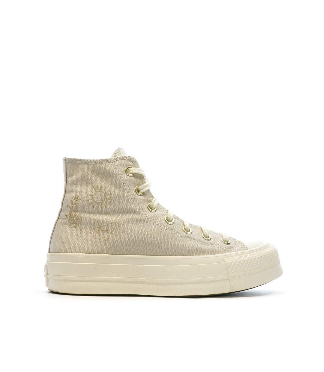 Baskets Beige Femme Converse Chuck Taylor Lift Hi Desert