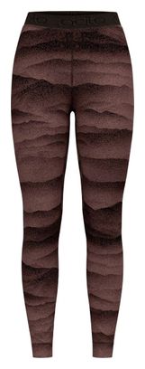 Collant Long Femme Odlo Merino Warm Heritage Noir/Violet