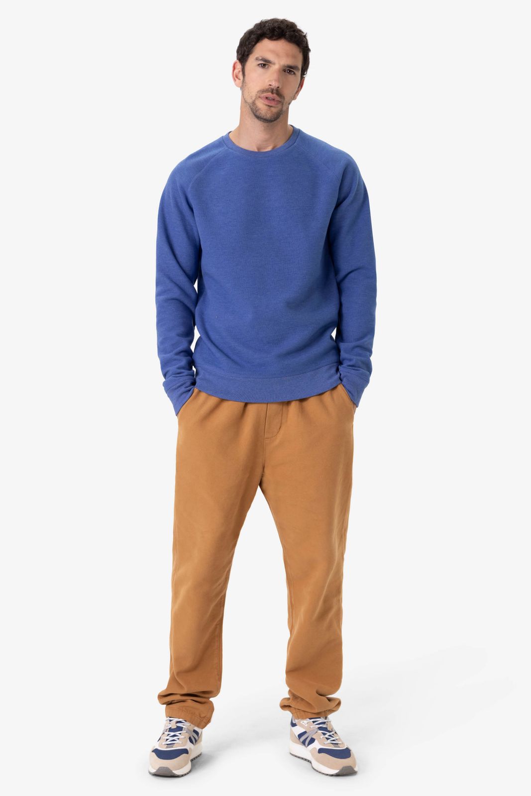 Blauwe raglan sweater