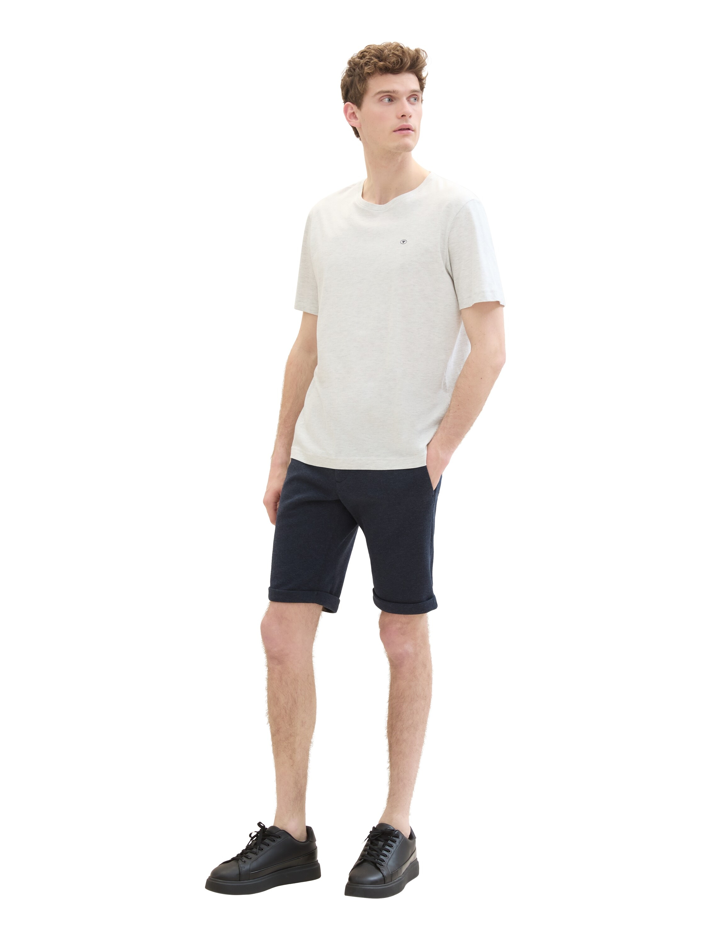 TOM TAILOR Bermudas  Sommerhose mit Melange Optik