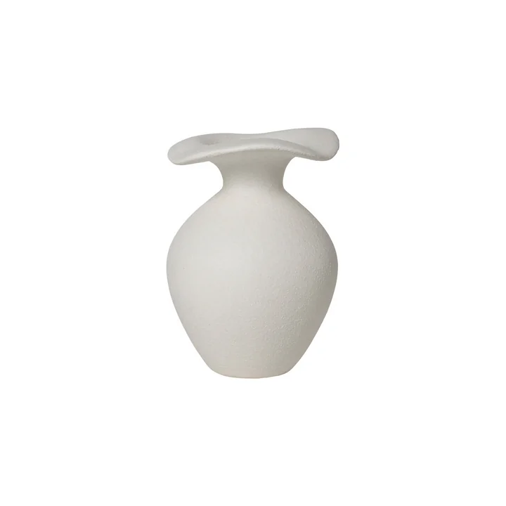 Broste Copenhagen - Florentina Vase, Ø 9,5 cm x H 14 cm, weiss