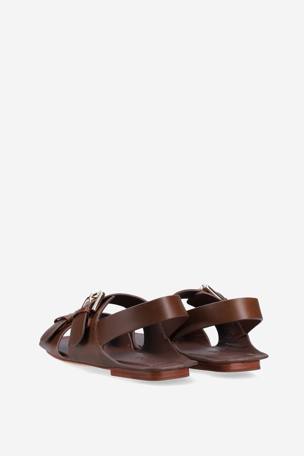 Buckled leather sandals