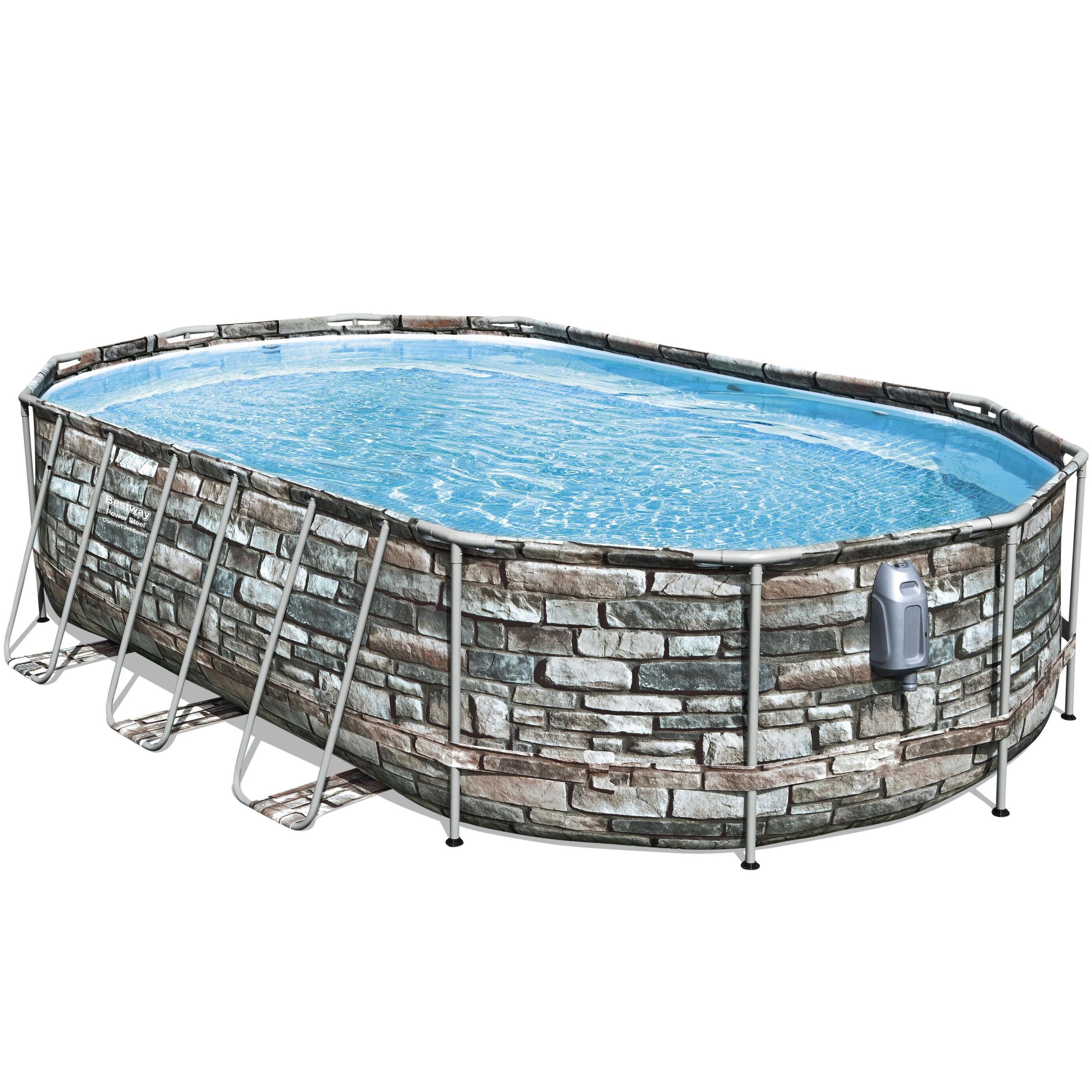 Bestway Pool Comfort Jet Komplett-Set 610 x 366 x 122 cm