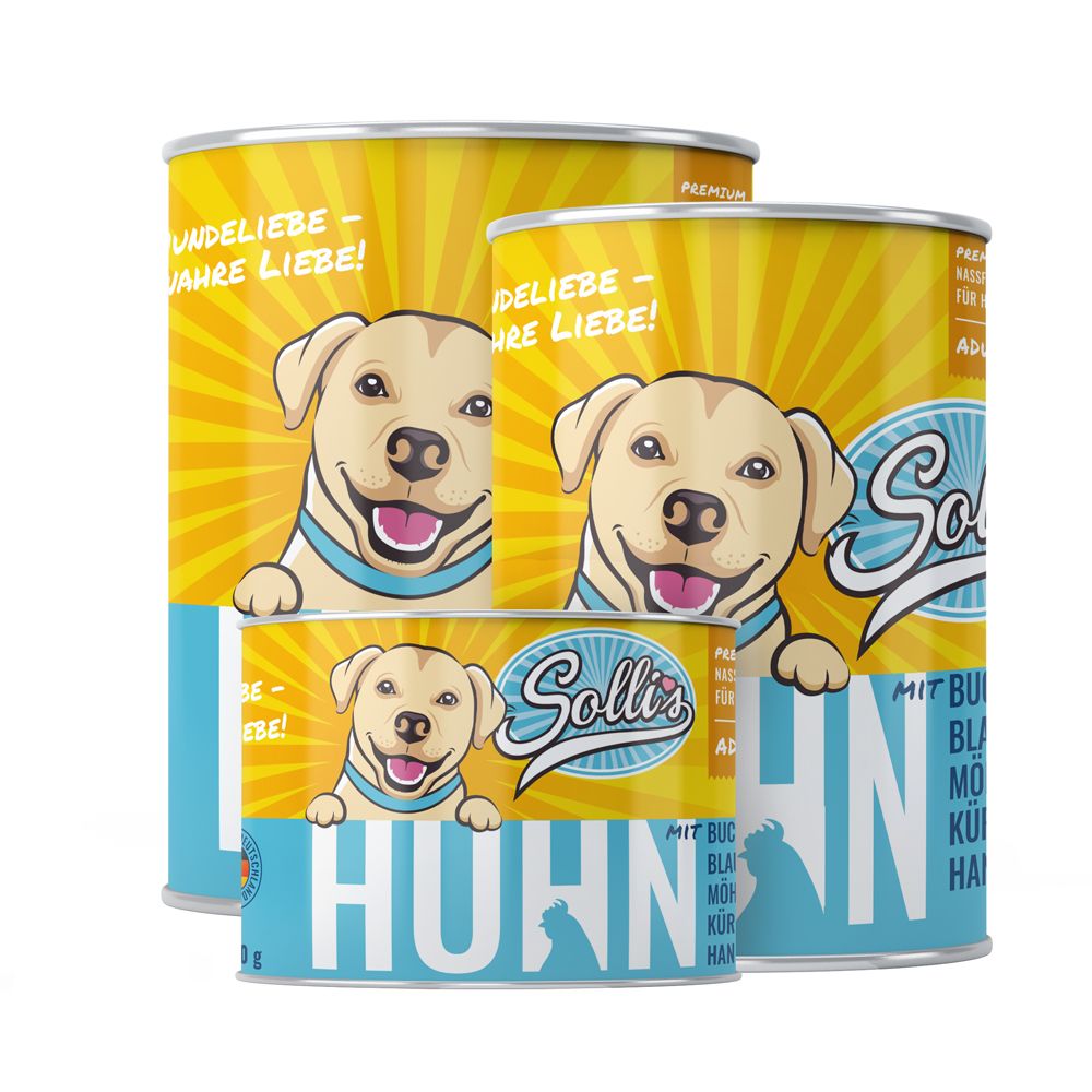 Sollis Nassfutter für Hunde Huhn - Adult