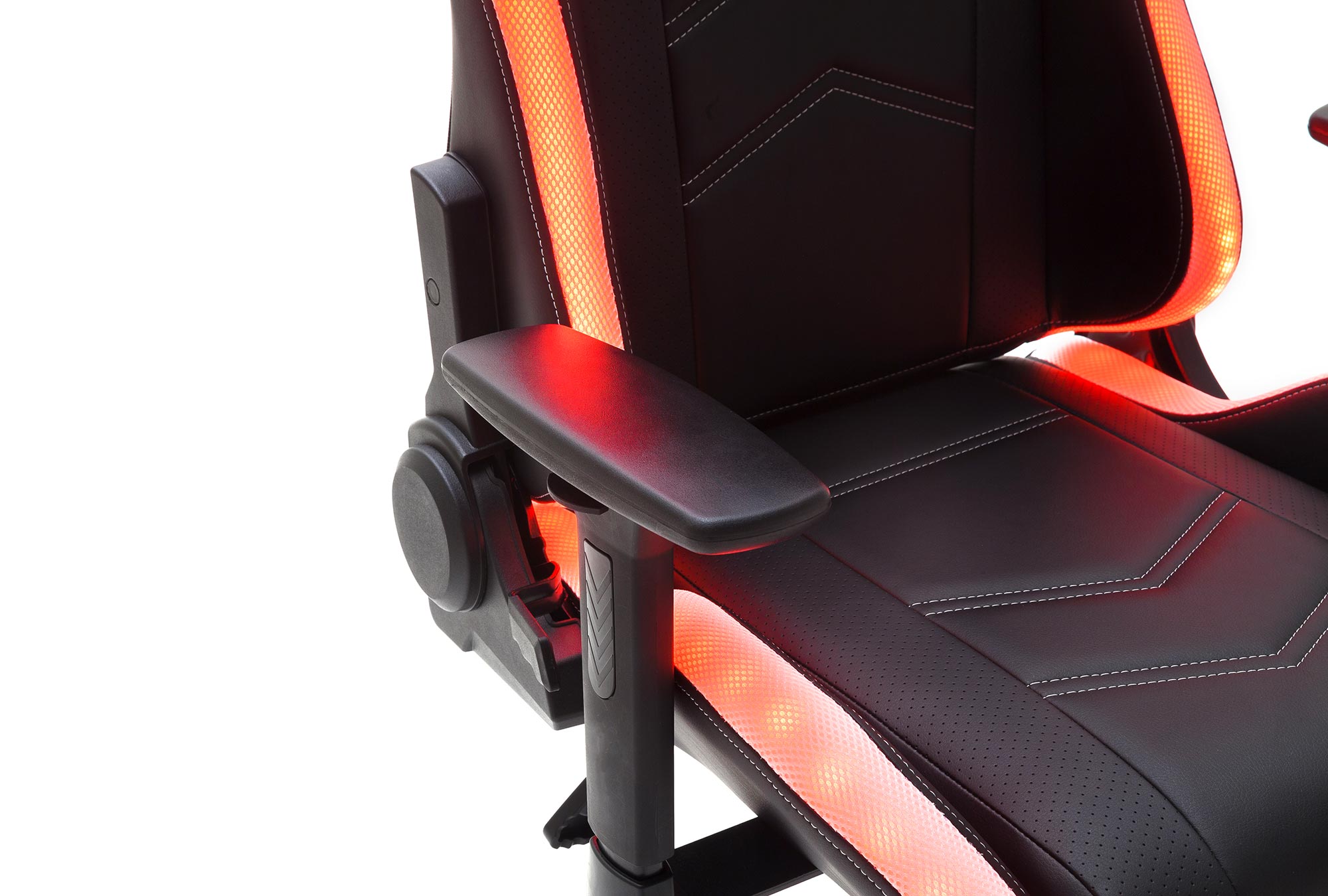 Gaming-Drehstuhl - schwarz - mit LED-Beleuchtung
