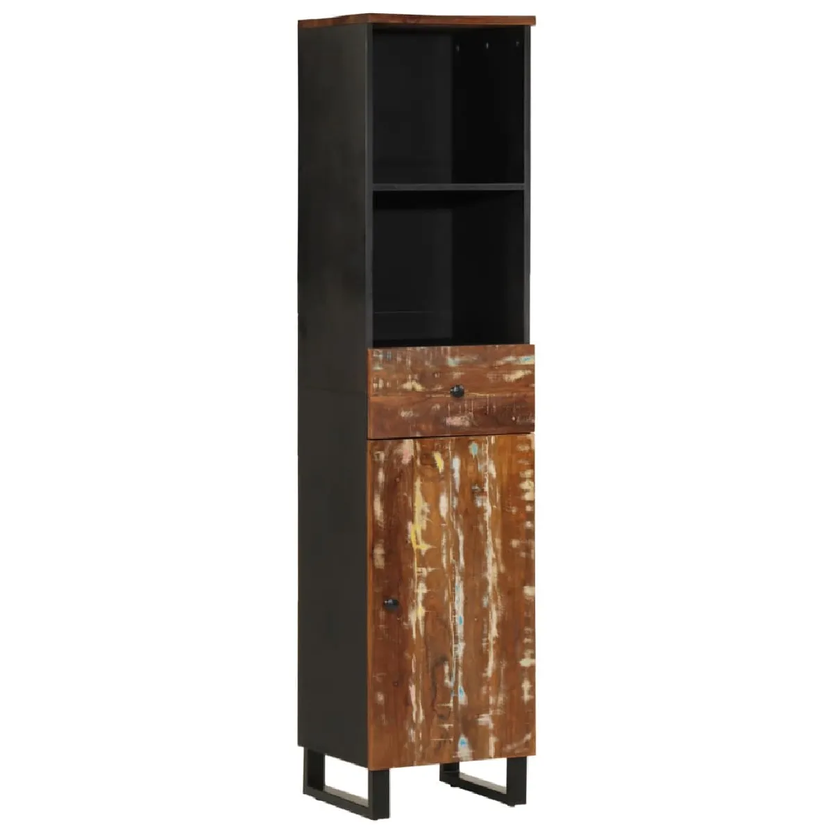 vidaXL Armoire de salle de bain bois massif récupération