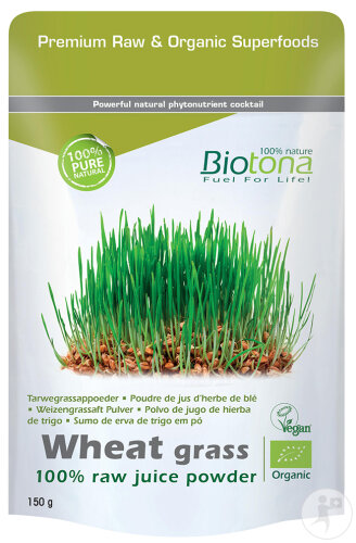 Biotona Wheat Grass Poudre De Jus D'Herbe De Blé Bio 150g