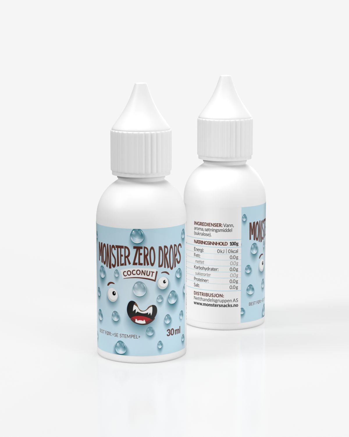 Monster Lavkarbo Zero Drops - Coconut - FEMPAKNING - DATODEAL