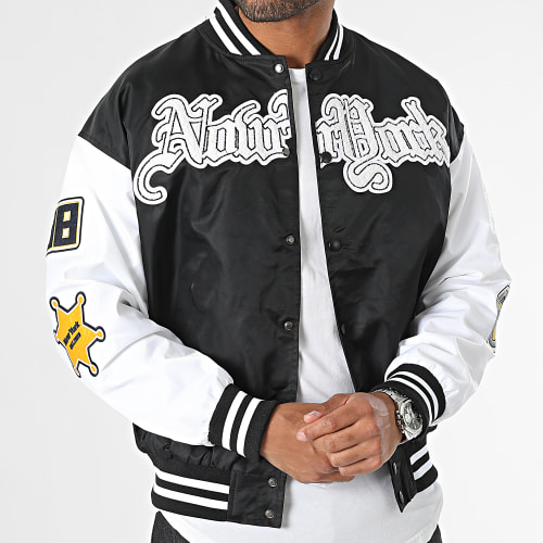 Veste Teddy Noir Blanc