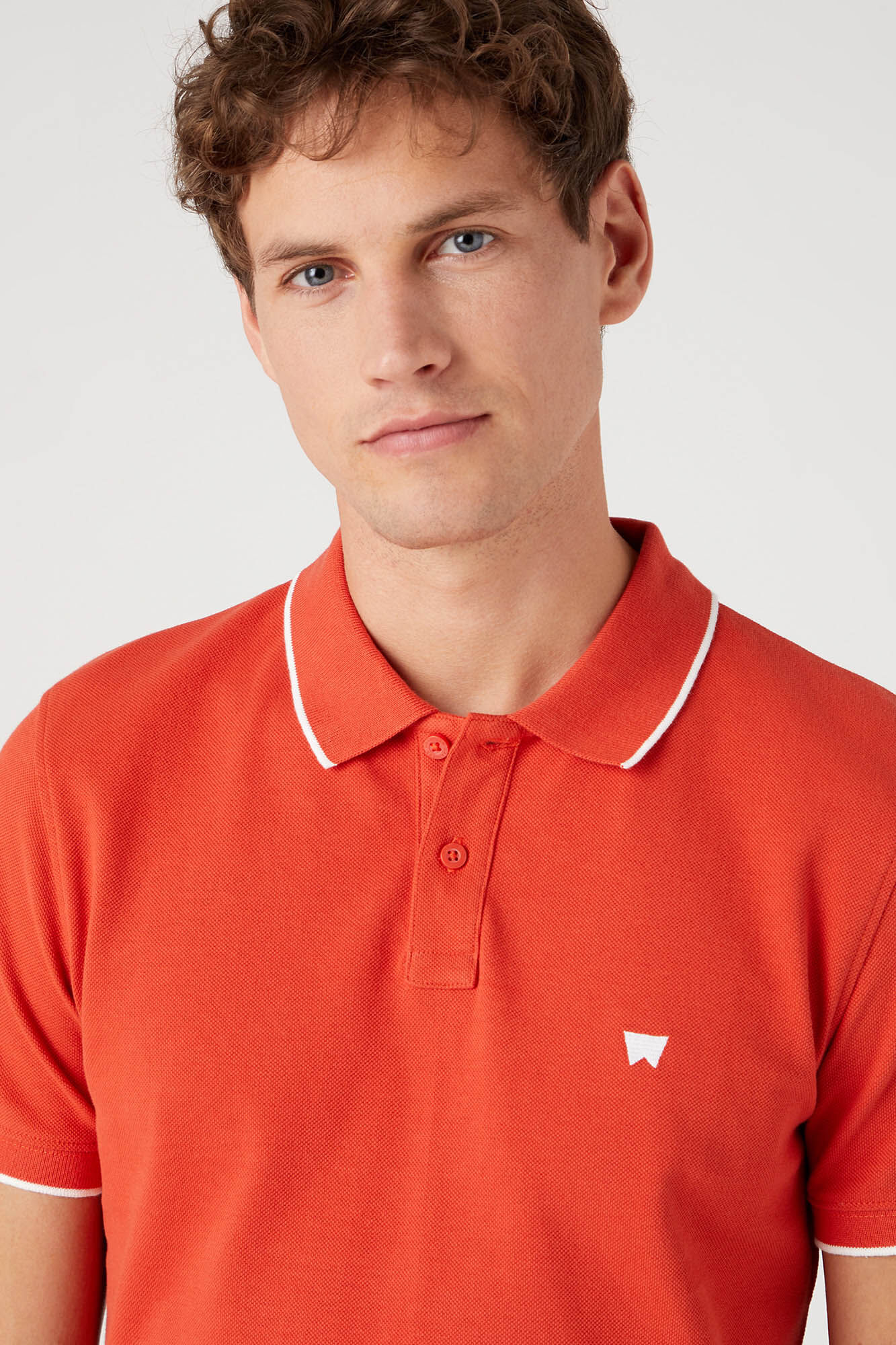 Camisa polo de manga curta padrão - Coral