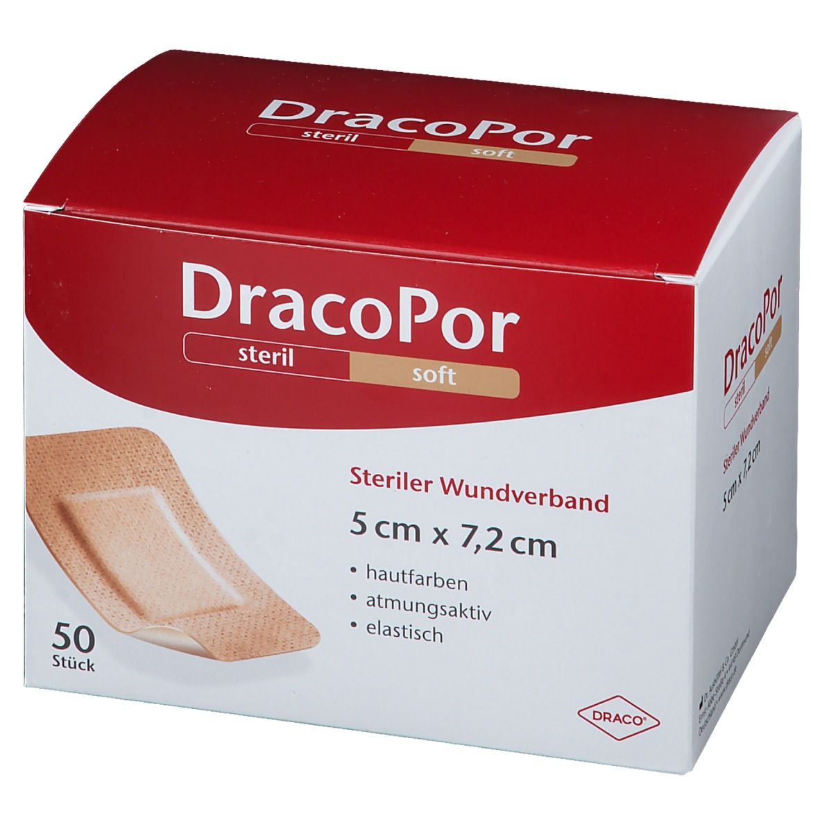DracoPor Wundverband steril hautfarben 5 cm x 7,2 cm
