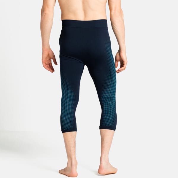 Collant thermique ODLO BL BOTTOM 3/4 PERFORMANCE WARM ECO DARK SAPPHIRE - STUNNING BLUE