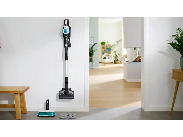 Bosch BCS71HYG4, Stick vakuum, Poseløs, Sort, Hvid, 0,3 L, Tør&våd, HEPA
