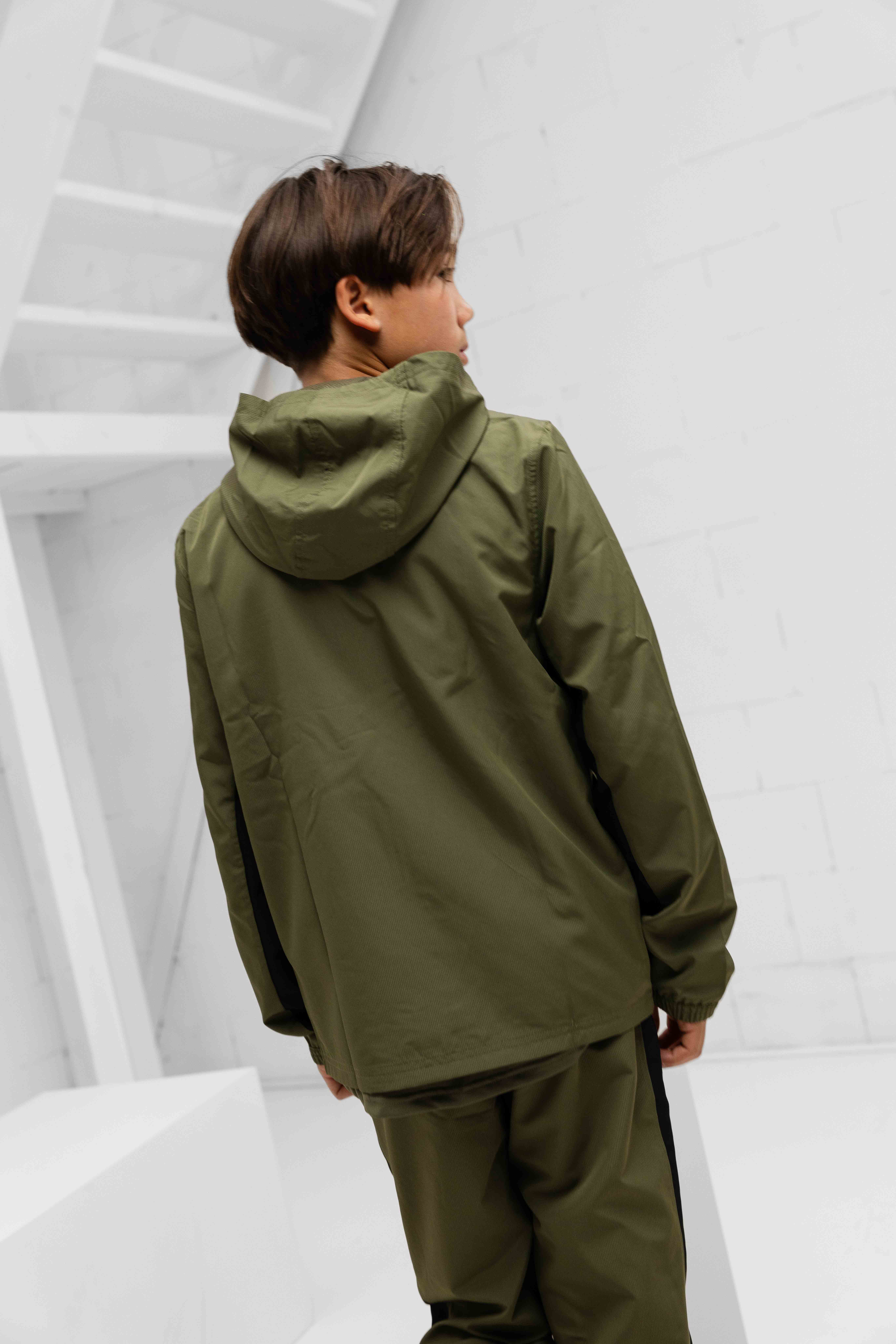 Under Armour Rival Woven Trainingspak Kids Donkergroen