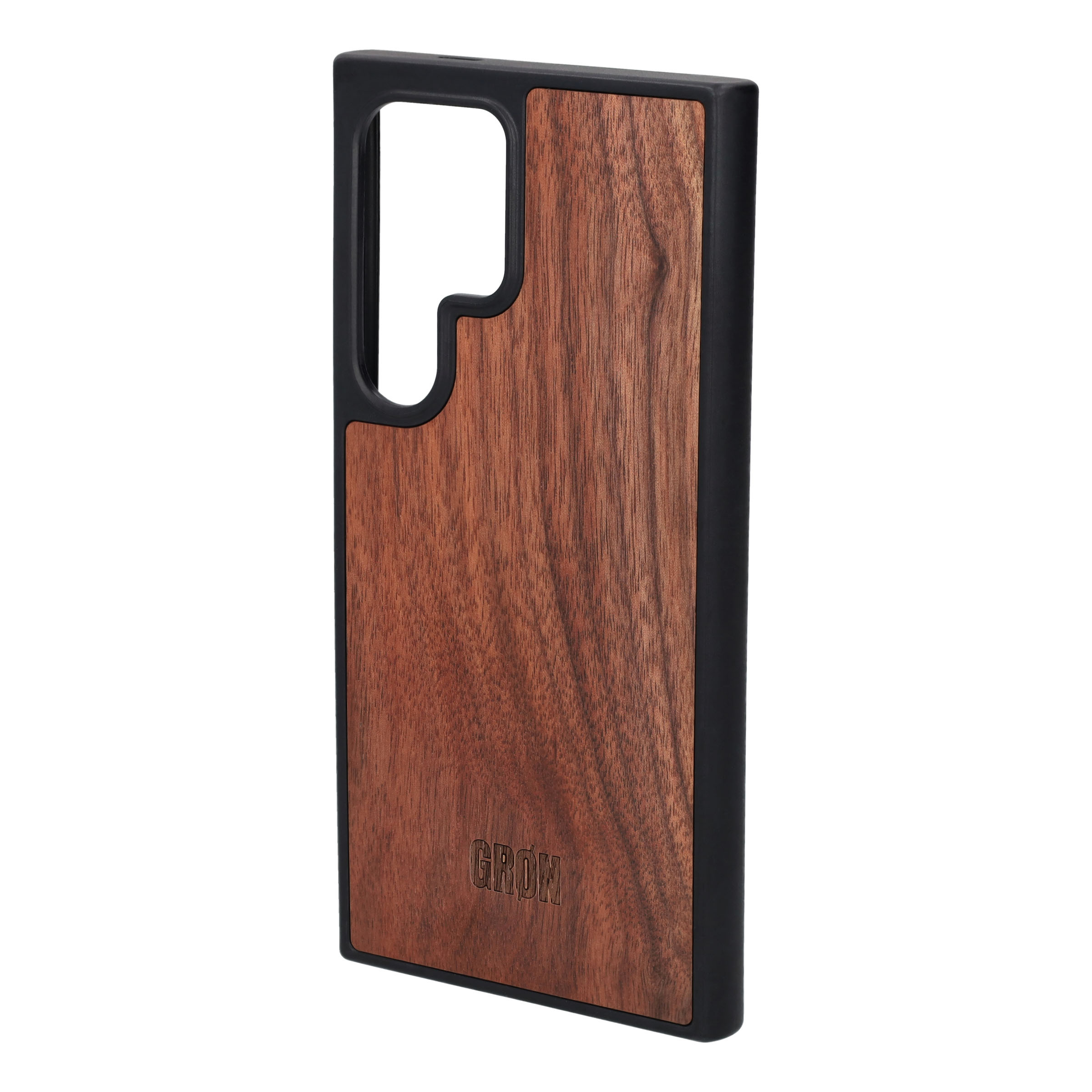 Samsung Galaxy S23 Ultra 5G Holz Handy Hülle MagSafe Bumper Case - Walnuss