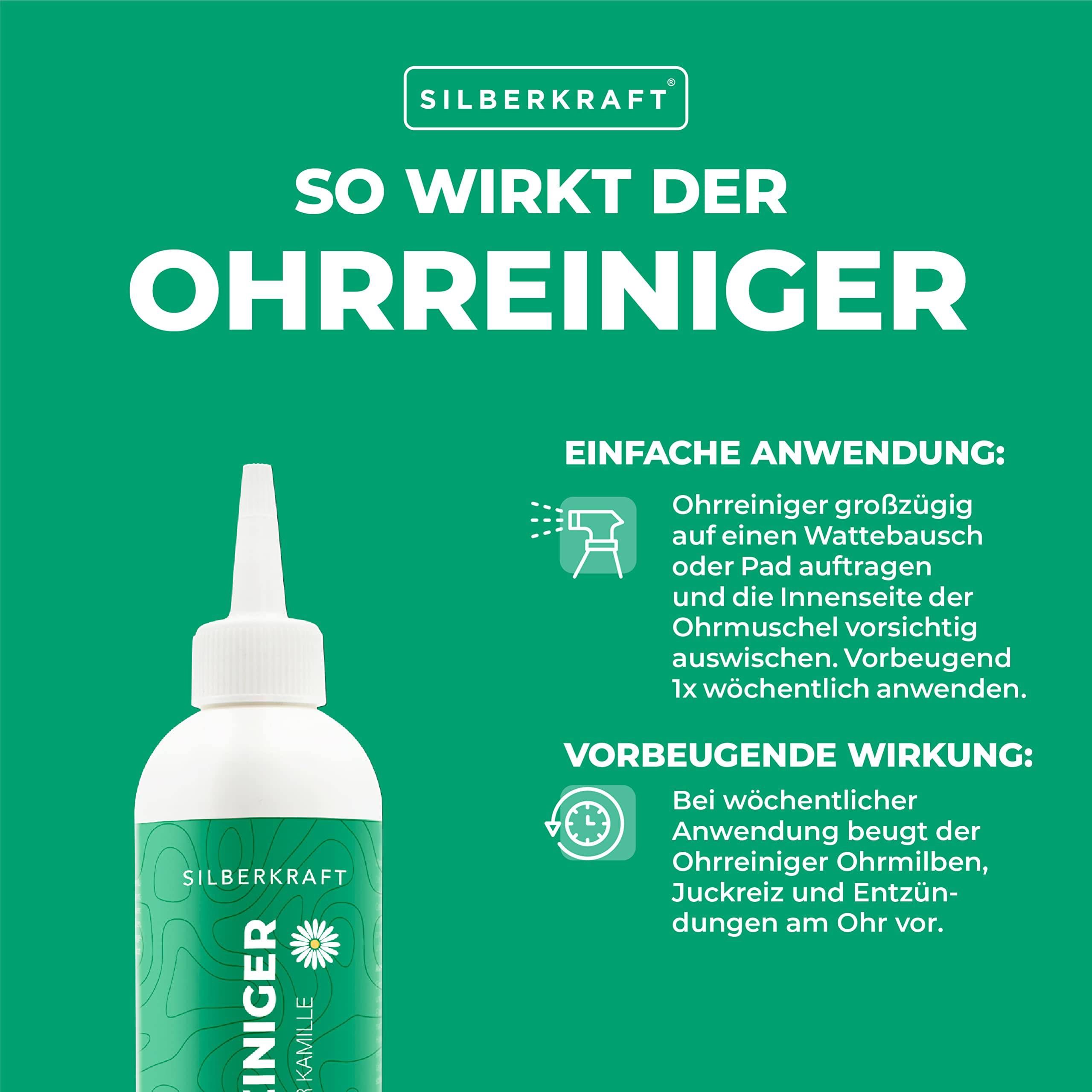 SILBERKRAFT Ohrreiniger Hund & Katze