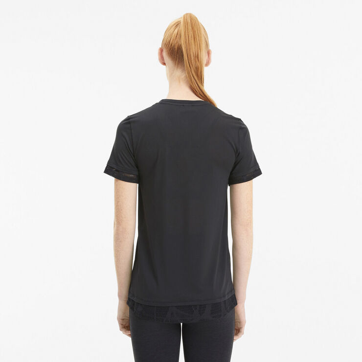Puma Studion Mixed Lace T-shirt Sort