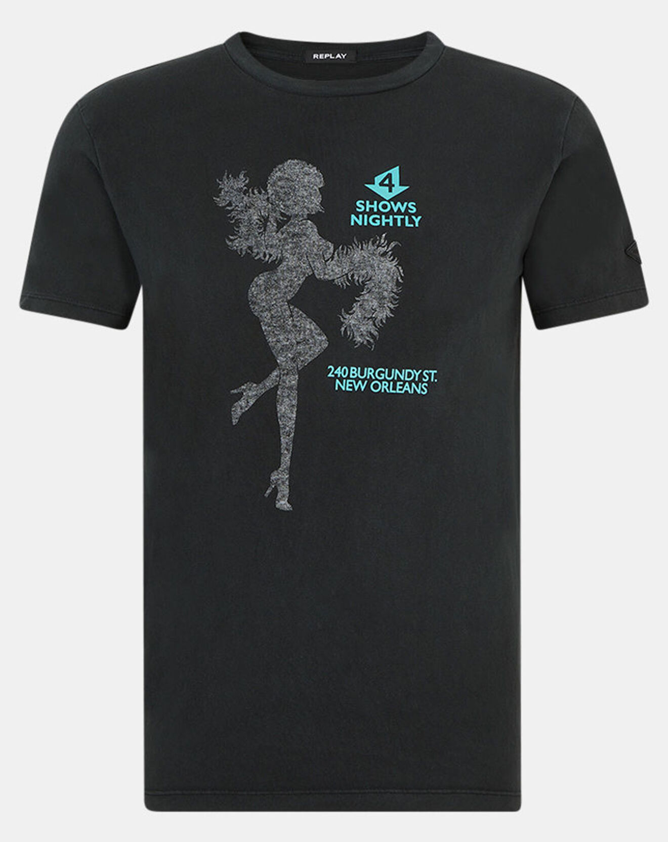 Replay T-Shirt manches courtes Blackboard Pinup noir