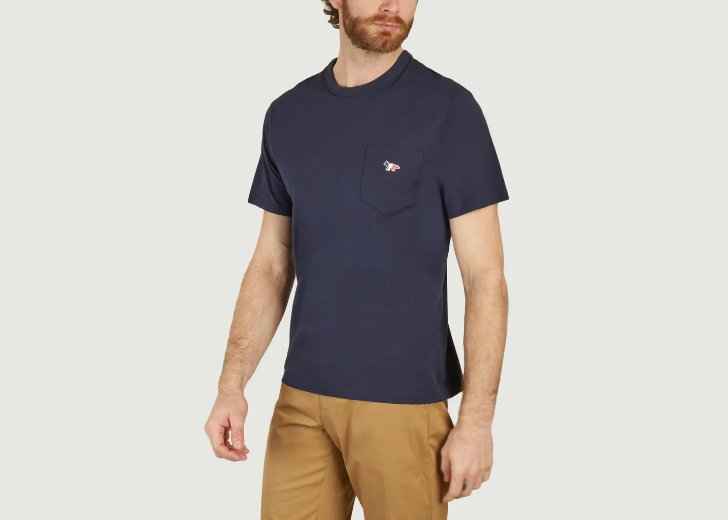 T-shirt Tricolor Fox Patch Maison Kitsuné