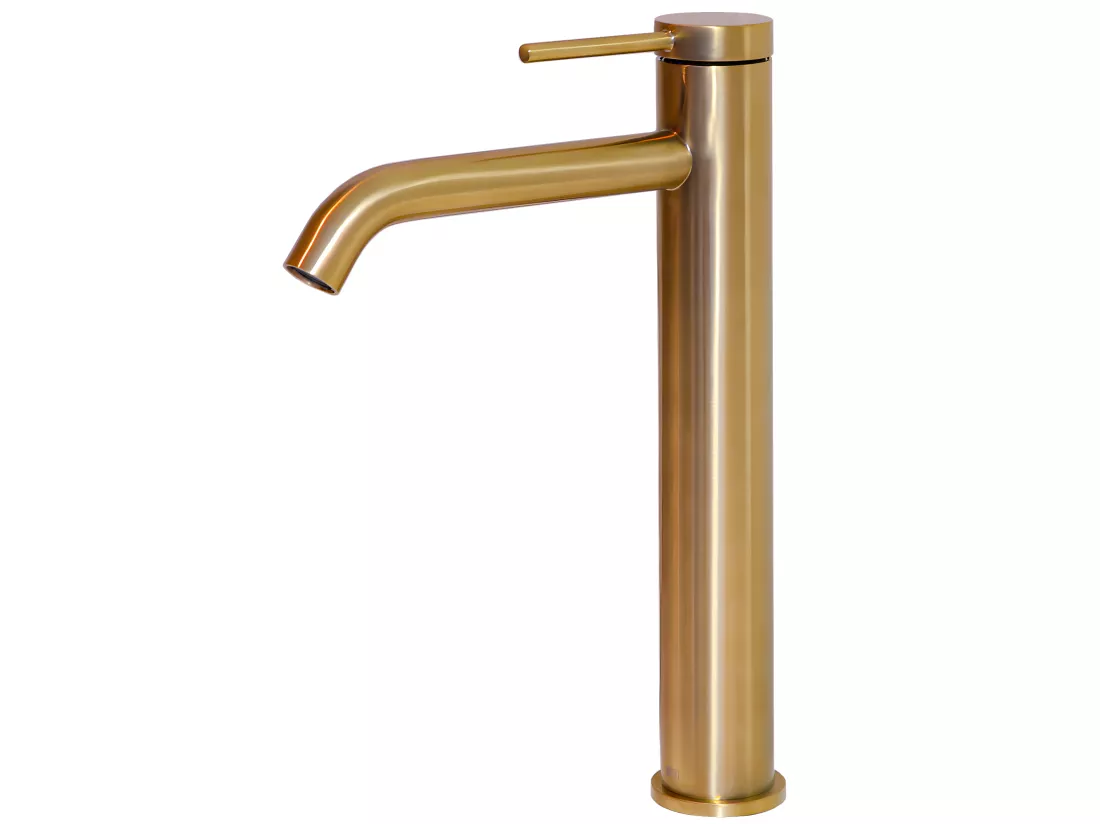 Lollipop mitigeur lavabo haut cuivre brossé - Essebagno