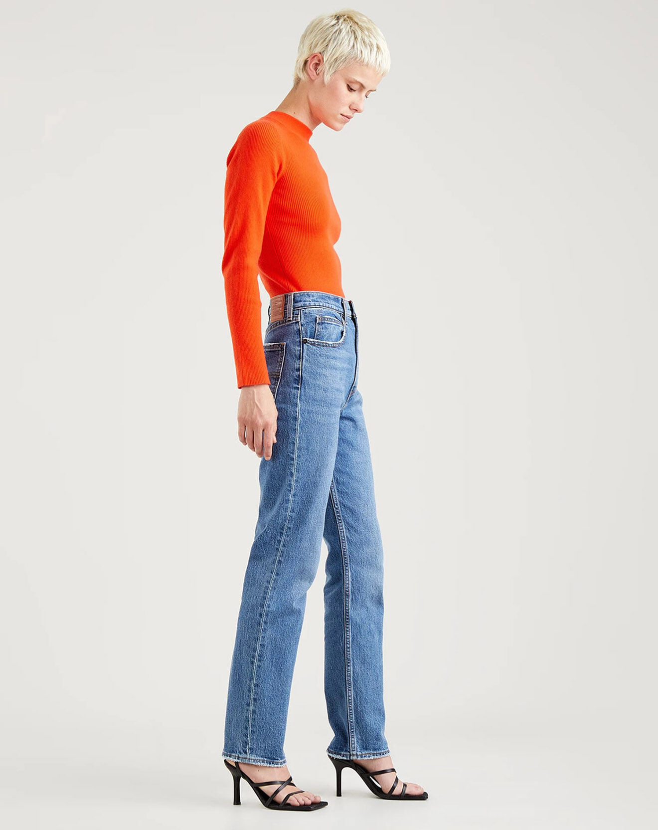 Levi's® Jean high slim straight 70's bleu