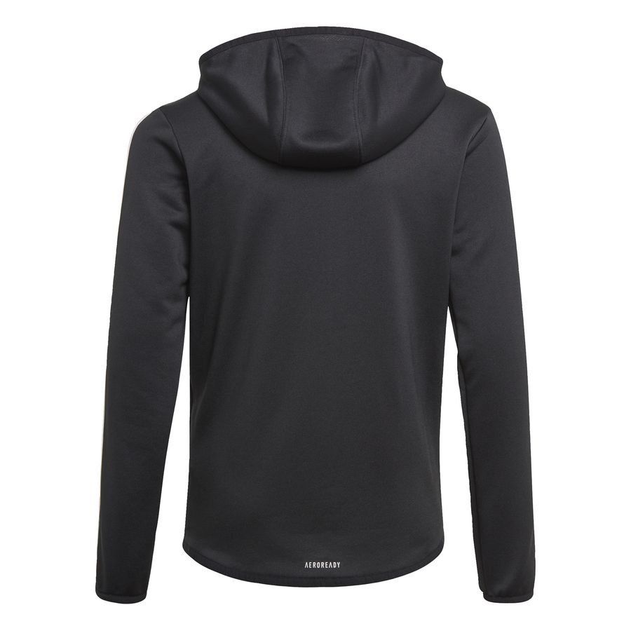 adidas Sweat à Capuche Designed to Move 3-Stripes - Noir/Blanc Enfant