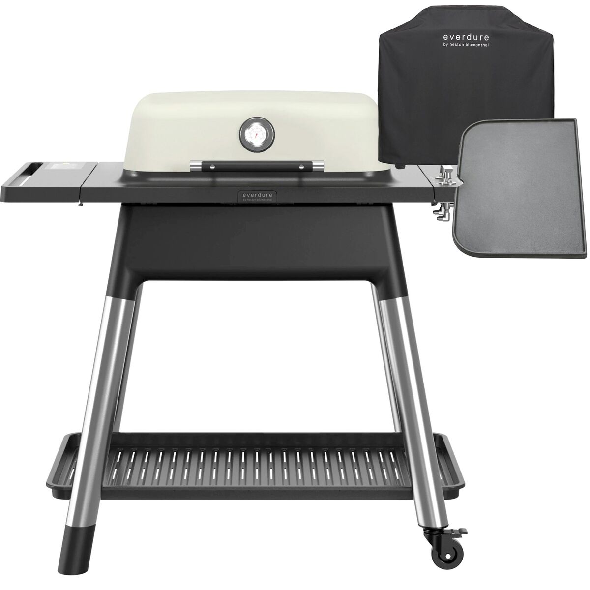 Force gasgrill + grillovertrekk & grillplade matt stone