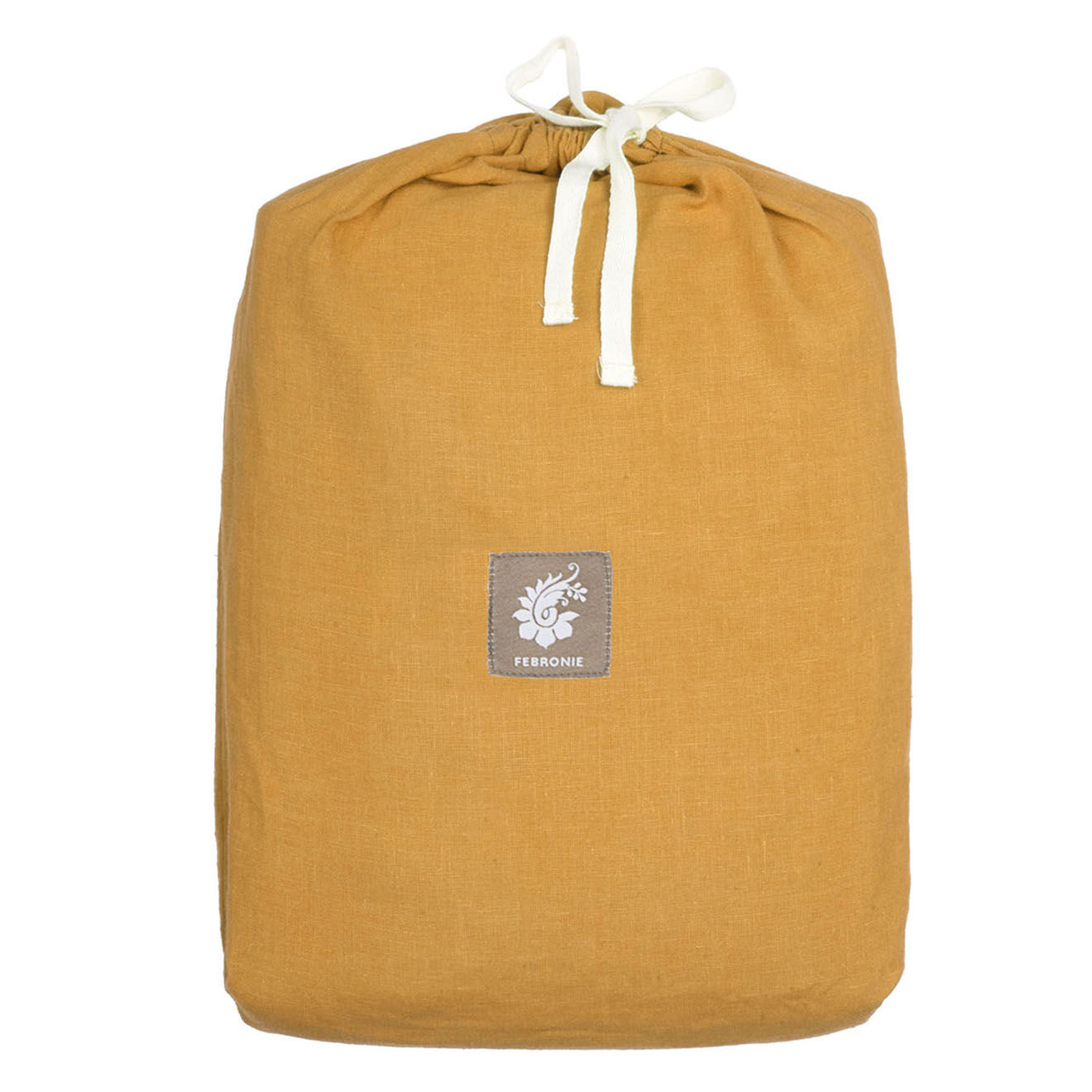 Febronie Housse de couette 100% Lin lavé Hortense jaune