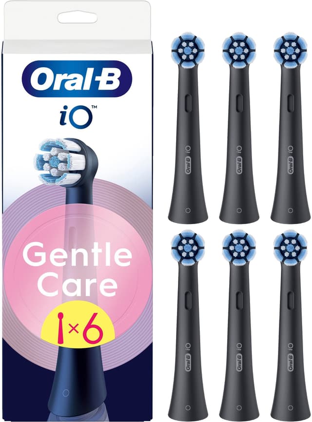 Oral-B iO Gentle Care tandbørstehoved 6-stk 599214 (sort)