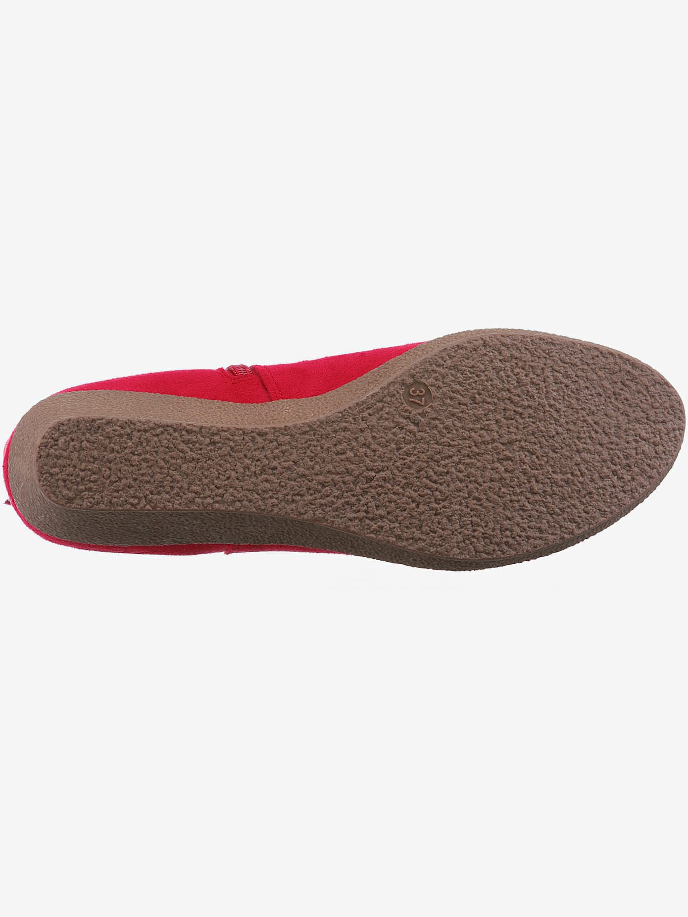 Bottines compensées classiques, textile doux, imitation cuir velours