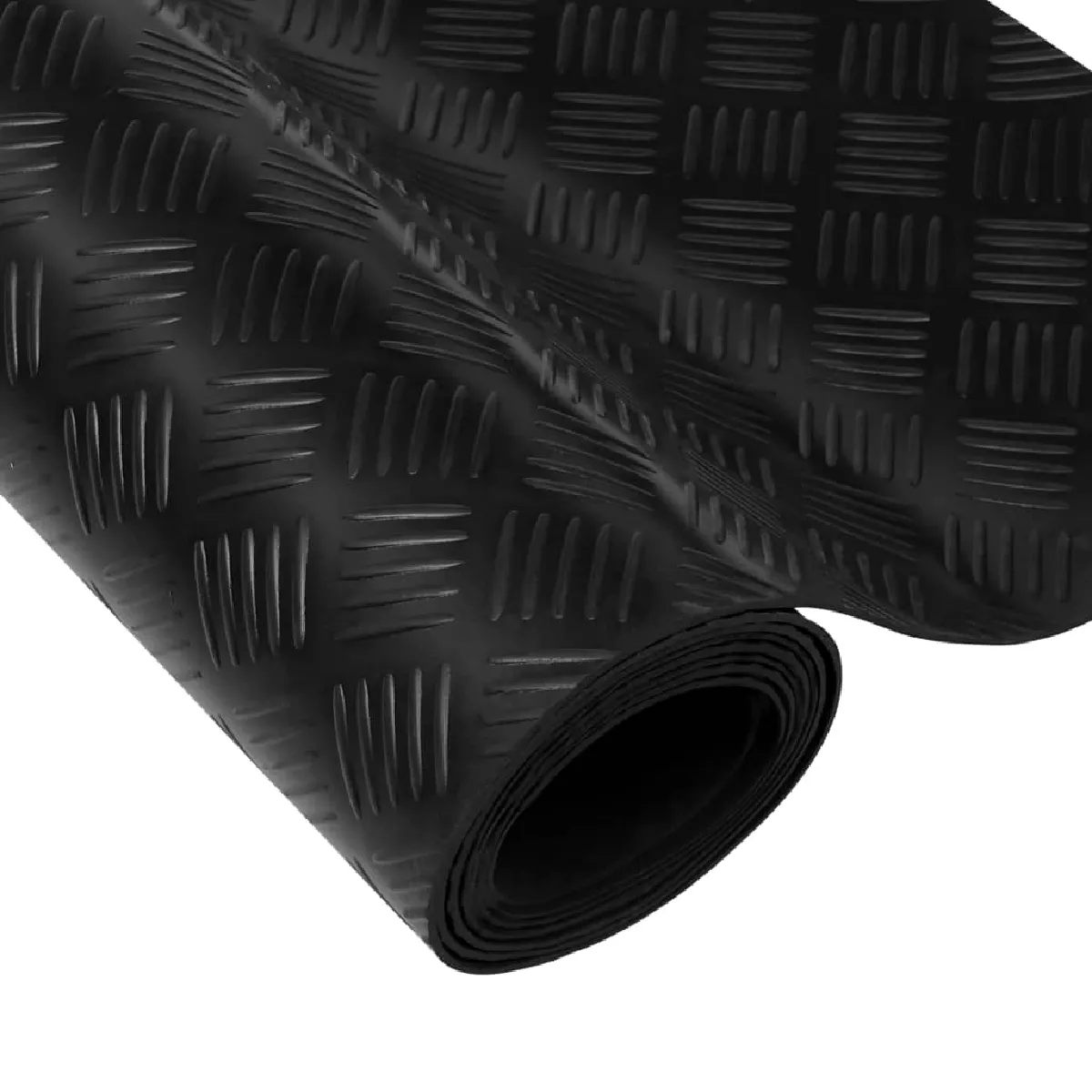 vidaXL Tapis en caoutchouc 1,5x2 m - Noir