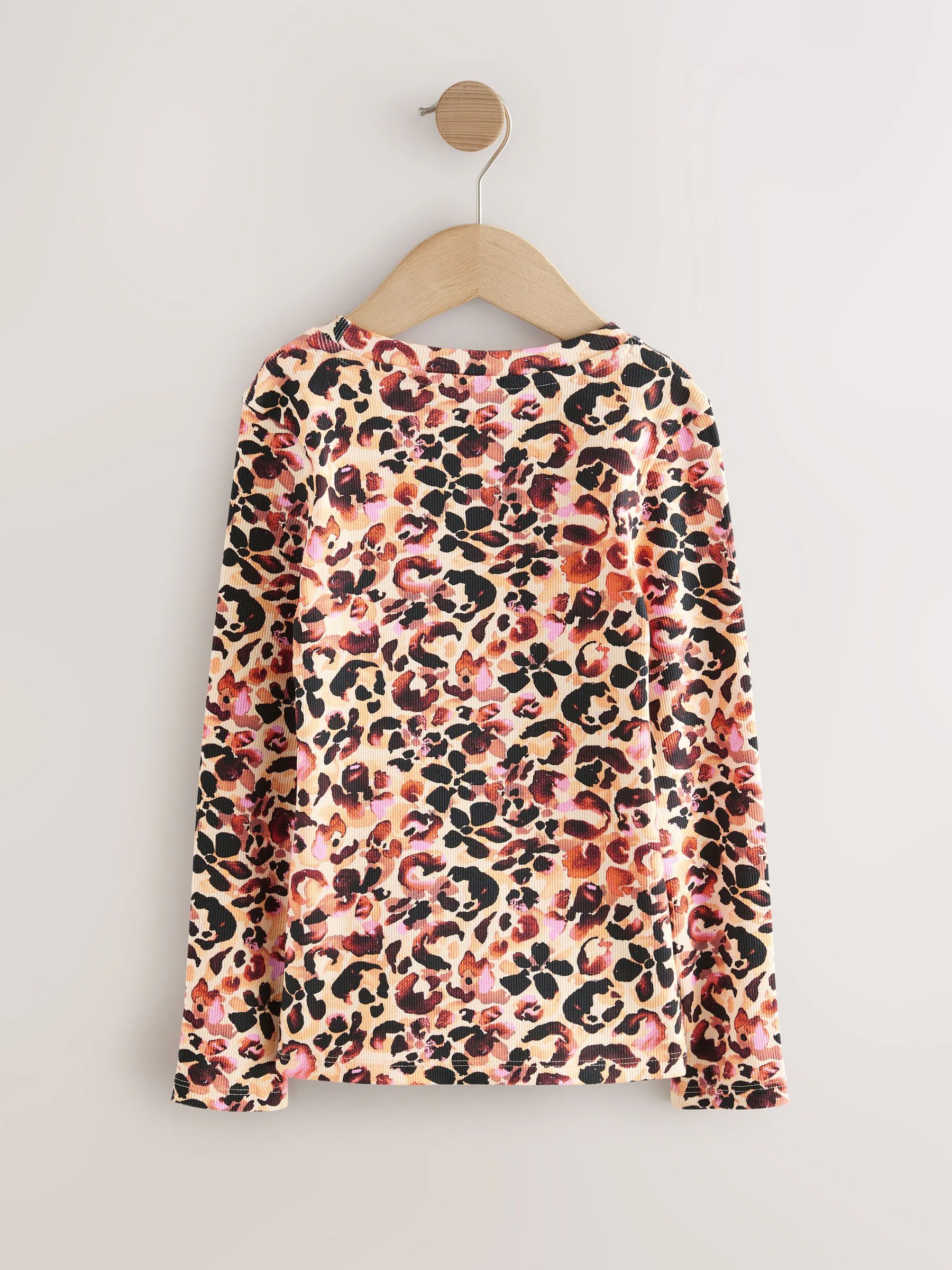 Animal - Set van 4 geribbelde T-shirts met lange mouwen (3-16jr)