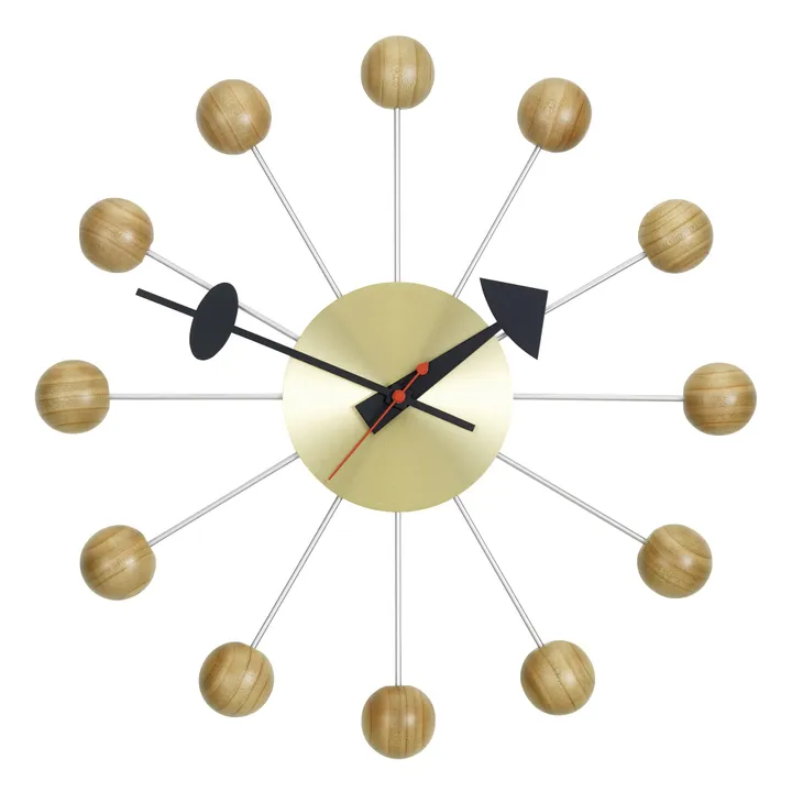 Vitra Horloge murale Ball clock - George Nelson | Cerisier