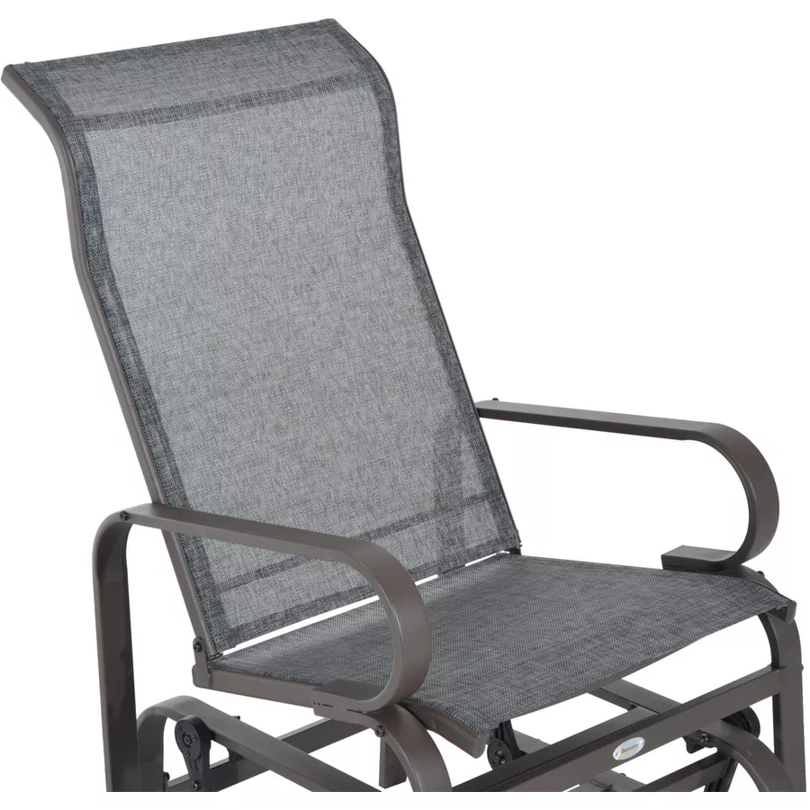 Outsunny Schaukelstuhl mit Ergonomischer Form grau