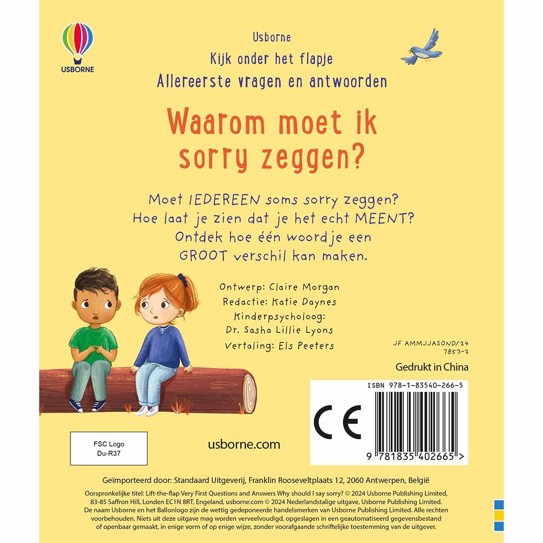 Usborne waarom moet ik sorry zeggen?