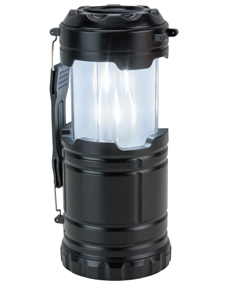 Campinglampe med flamme - ass. farver