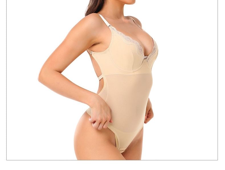 Merkalf - Cross Strap Plain Bodysuit