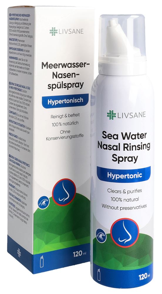 LIVSANE Meerwasser-Nasenspülspray hypertonisch Spr 120 ml