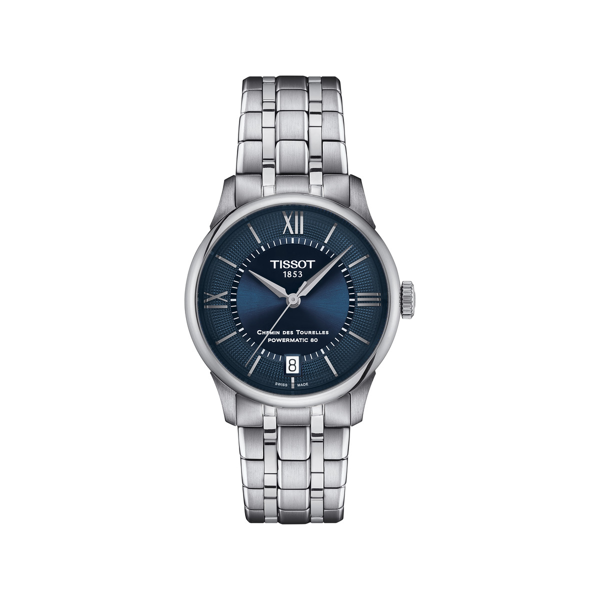 Montre TISSOT t-classic femme automatique bracelet acier gris