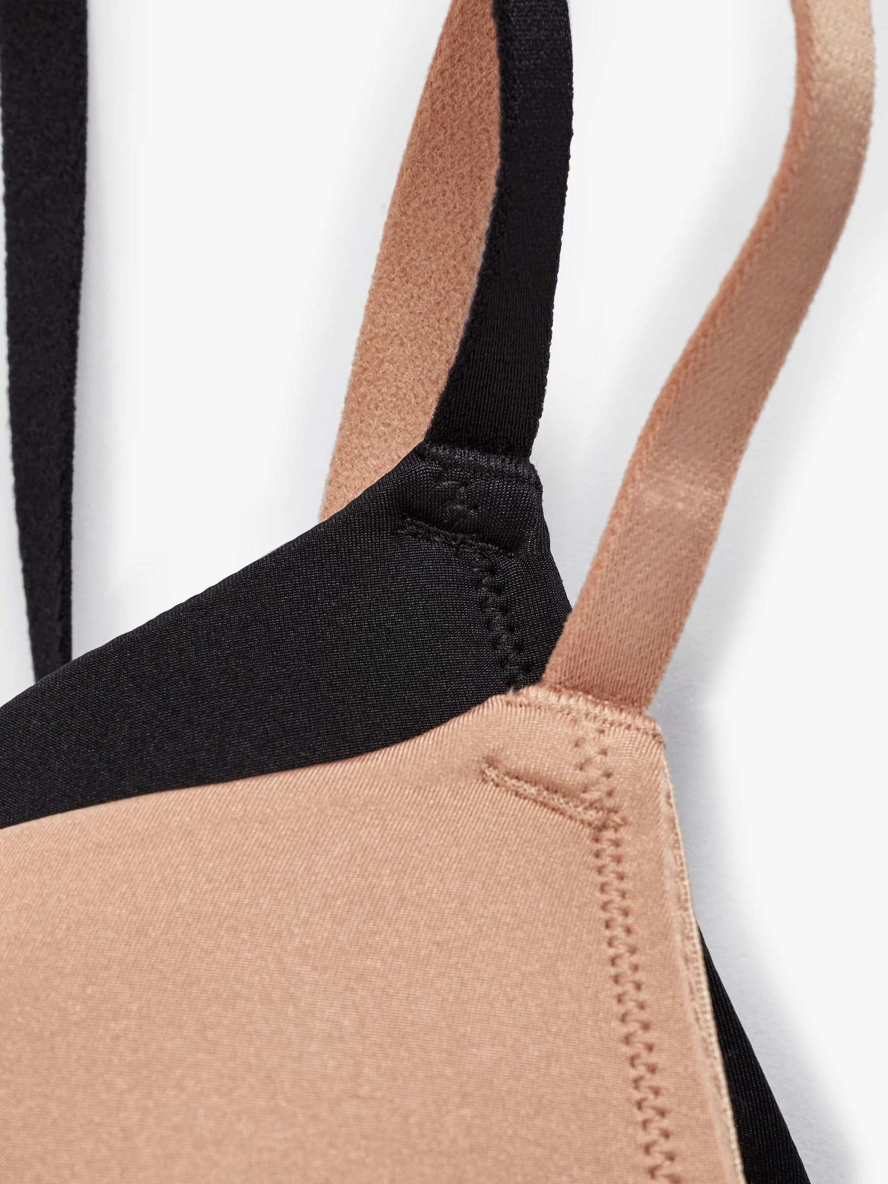Zwart/praline huidskleur - A-E Afvlakkende Ultimate Comfort Beha's 2 Verpakking