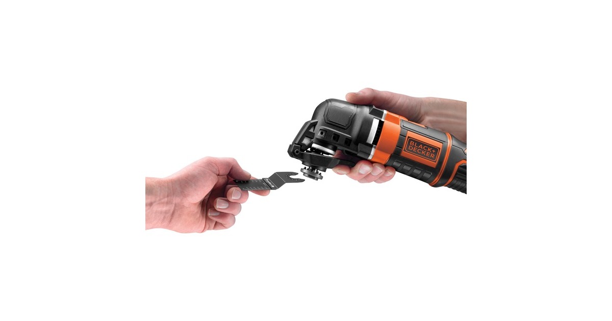 BLACK+DECKER300 W Oscillerende Multitool MT300KA-QS multifunctioneel gereedschap  (Oranje/zwart, met koffer)
