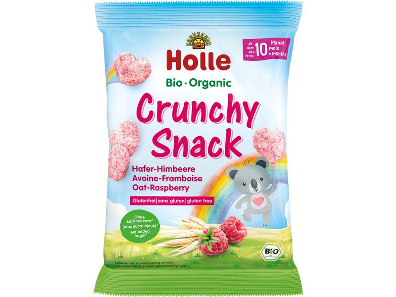 HOLLE Knabberspass Bio-Crunchy Snack 30 g Bio-Crunchy Snack Hafer-Himbeere