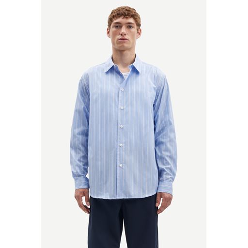 Samsøe Samsøe Sadamon X Skjorte, Brunnera Blue Small St., L